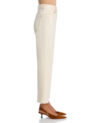 Dylan High Rise Straight Leg Ankle Jeans in Ecru
