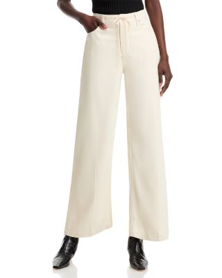 PAIGE - Zoey High Rise Wide Leg Jeans in Butter Ecru
