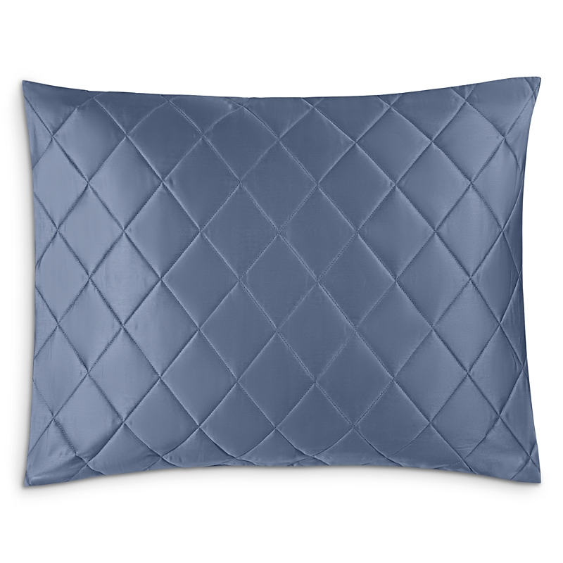 Matouk Nocturne Quilt Standard Sham In Steel Blue