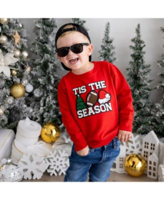  Tis The Season Patch Christmas Sweatshirt - Big Kid
