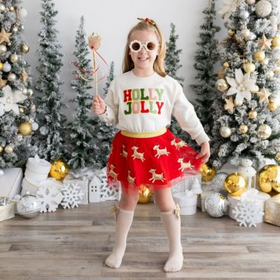  Unisex Holly Jolly Patch Christmas Sweatshirt