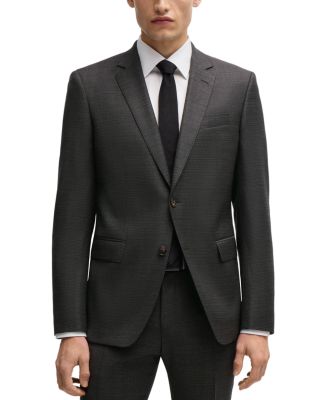 H-Huge Weave Textured Wool Slim Fit Suit