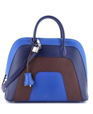 Pre-Owned Hermes 30 Bolide 1923 Rainbow Bag Epsom