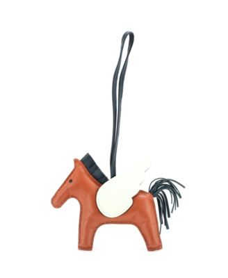 Pre-Owned Hermes Mm Pegase Rodeo Bag Charm Leather