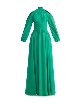 Wicked x Zac Posen Cold Shoulder Chiffon Gown