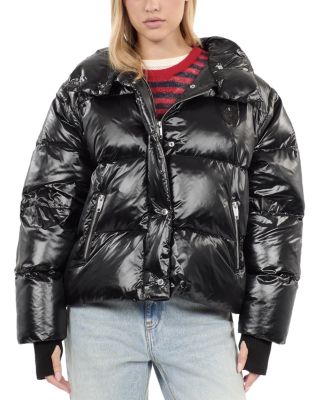 The Kooples Hooded Down Puffer Jacket