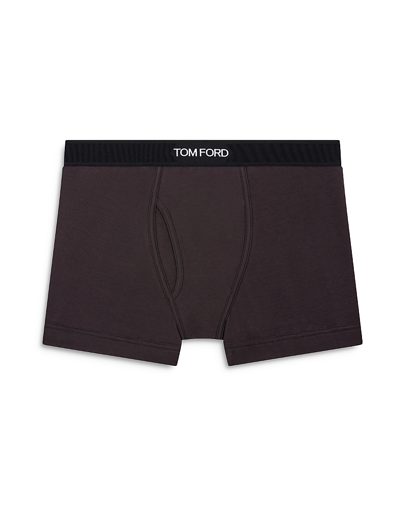 Tom Ford Cotton Blend Boxer Briefs In Dark Mink