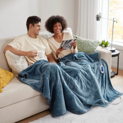 Heated Microlight to Berber Throw, 60" x 70"