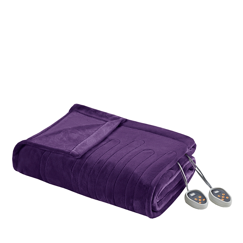 Beautyrest Electric Plush King Blanket Bedding In Purple