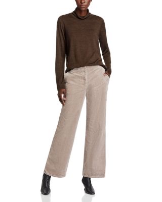 Cotton Corduroy Wide Leg Pants