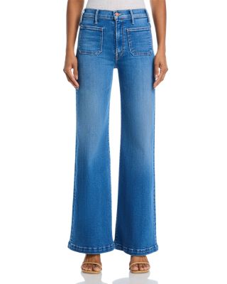 MOTHER - The Roller High Rise Wide Leg Jeans in Piece by Piece