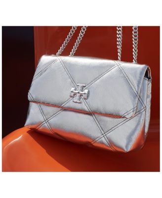 Small Kira Metallic Diamond Quilt Convertible Shoulder Bag