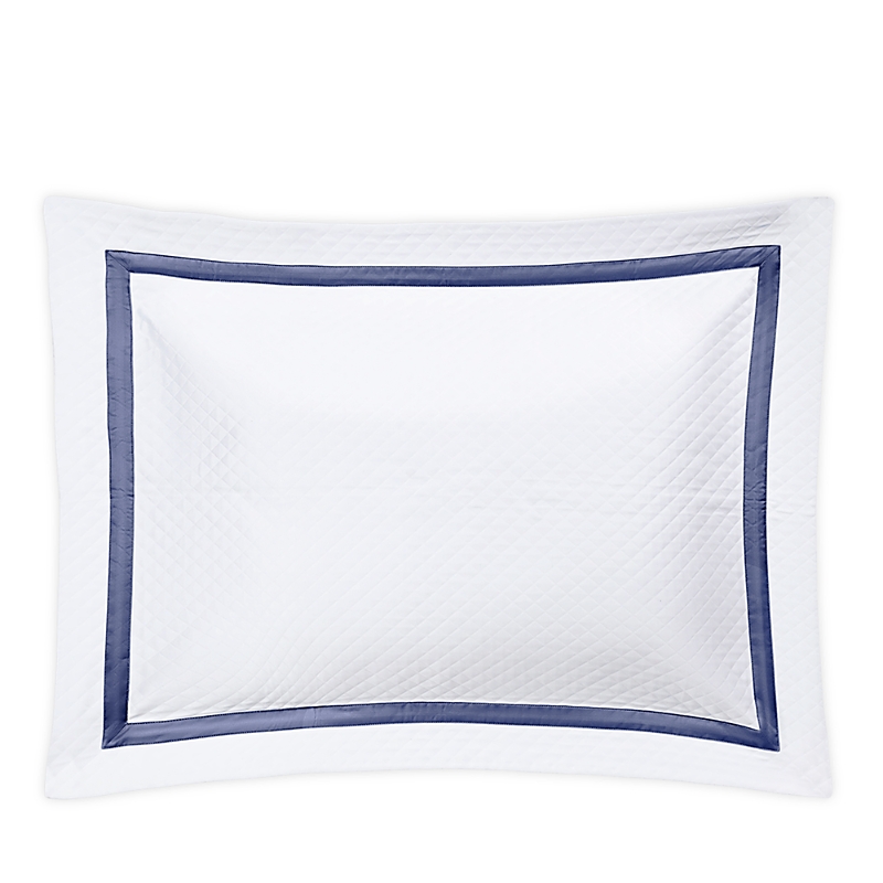 Matouk Lowell Diamond Matelasse King Sham In Steel Blue