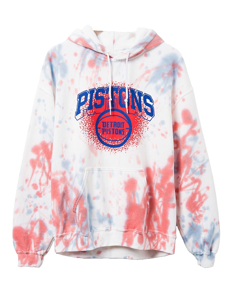 Junk Food Clothing Unisex Nba Detroit Pistons Tie Dye Hoodie In Liberty/licorice