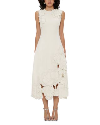 LEO LIN Cleo Applique Sleeveless Midi Dress | Bloomingdale's