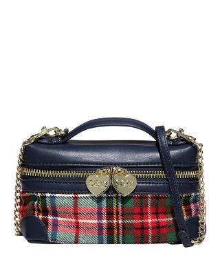 Stoney Clover Lane - Micro Plaid & Faux Leather Crossbody Bag