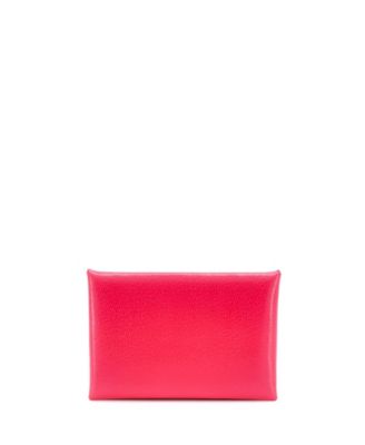 Pre-Owned Hermes Calvi Duo Card Holder Chevre Chamkila