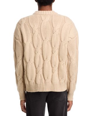 Chunky Regular Fit Cable Knit Wool Sweater 
