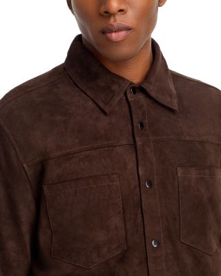 Regular Fit Leather Shirt Jacket