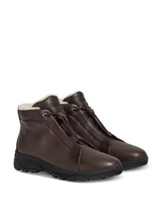 Zegna - Men's Vetta Triple Stitch High Top Leather Boots