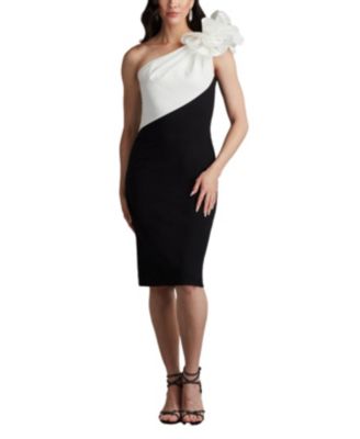 Tadashi Shoji Aria One-Shoulder Ruffle Dress