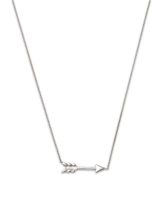 Roberto Coin 18K White Gold Arrow Necklace, 16