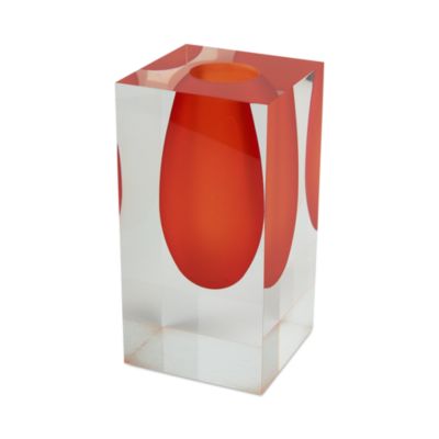 Orange Lucite Vase