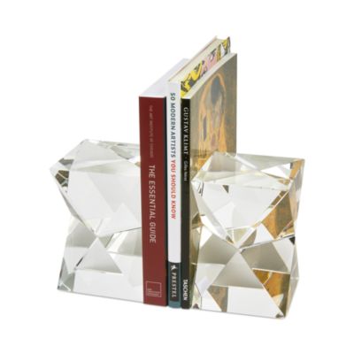 Crystal Diamond Cut Bookends