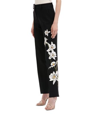 Watercolor Orchid Embellished Pants