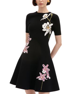 Oscar de la Renta - Orchid Embroidered Dress