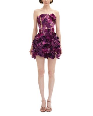 Orchid Strapless Cocktail Dress