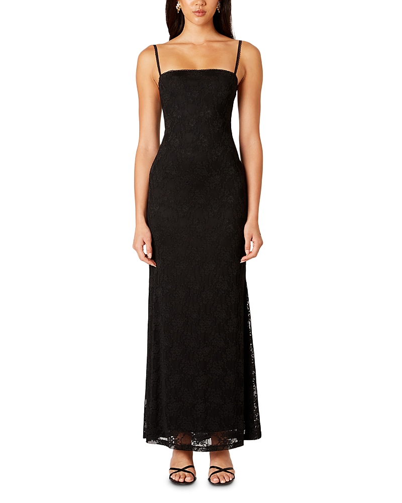 Nia Vetiver Lace Maxi Dress