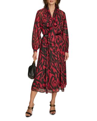 Donna Karan - Printed Chiffon A Line Dress