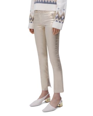 Rae High Rise Ankle Skinny Jeans in Gold Foil