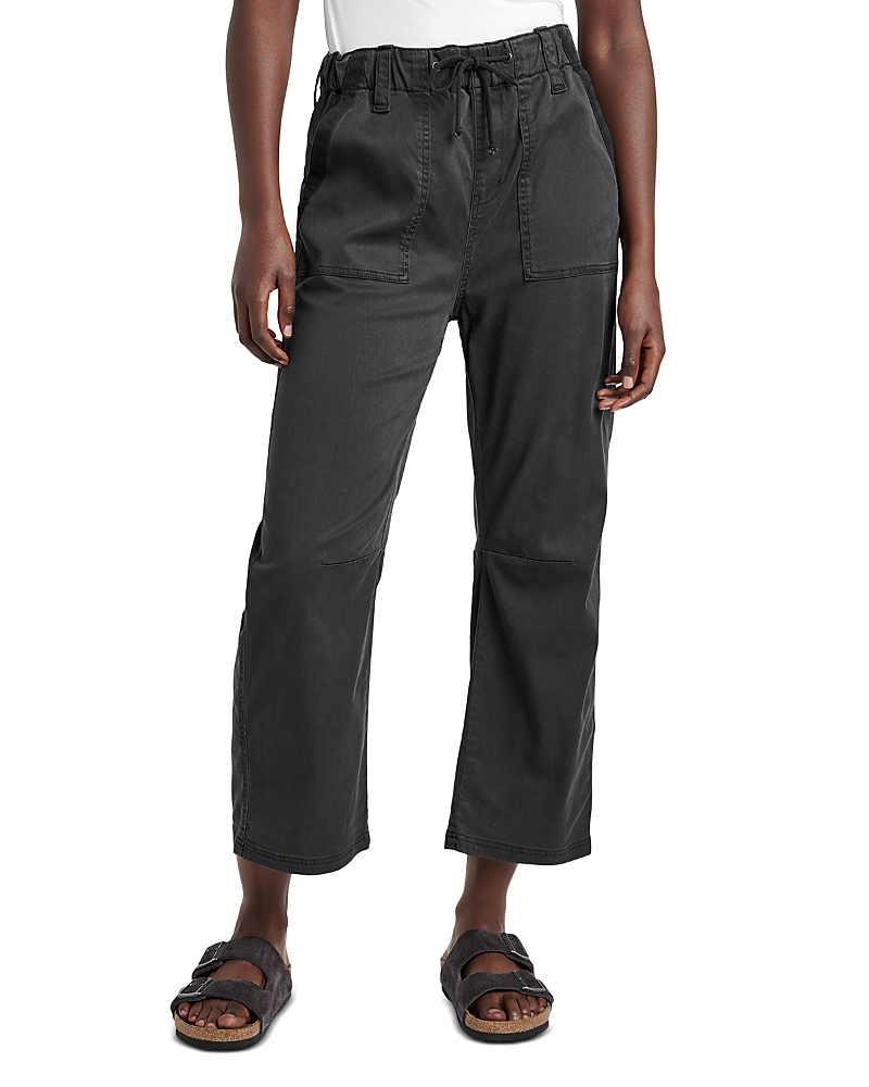 Splendid Gina Drawstring Wide Leg Pants In Gray