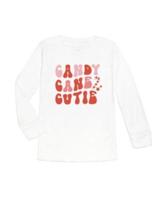 Sweet Wink - Girls' Candy Cane Cutie Christmas Long Sleeve T-Shirt - Little Kid, Big Kid