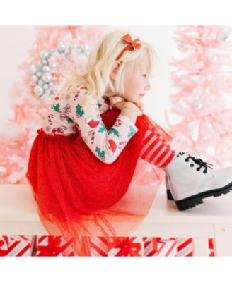 Girls' Disco Christmas Long Sleeve Tutu Dress - Little Kid, Big Kid