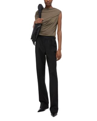 Wool Logo Waist Pants