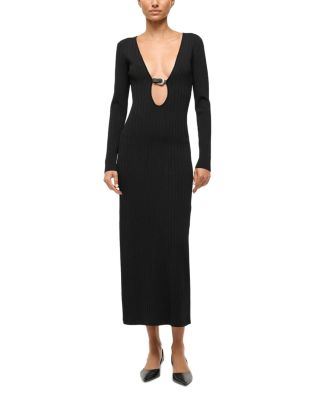 STAUD - Murphy Plunging Neck Dress