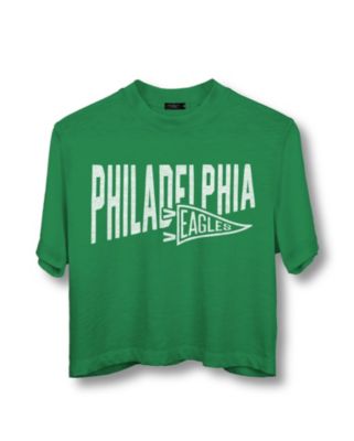 Junk Food Clothing - NFL Women's Philadelphia Eagles Dual Threat Mock Neck Crop Tee