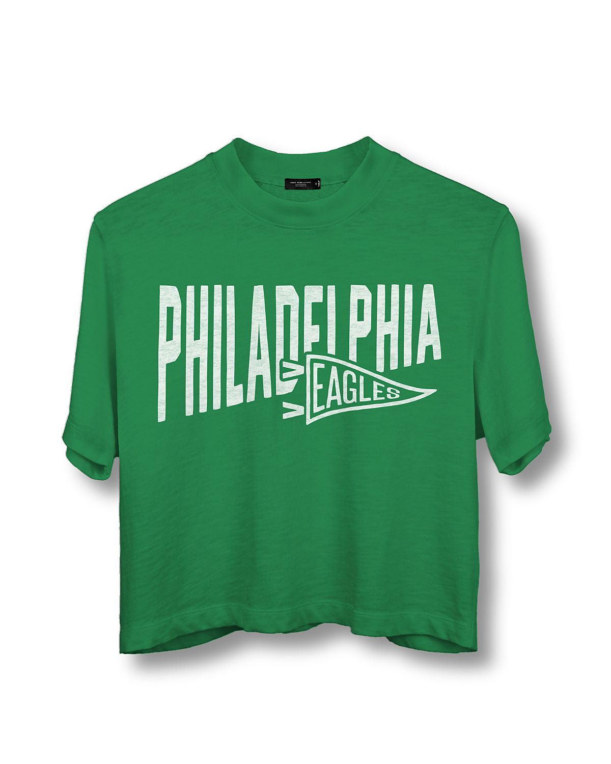 Junk Food Clothing Nfl Women's Philadelphia Eagles Dual Threat Mock Neck Crop Tee