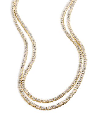 BAUBLEBAR - Becca Layered Crystal Tennis Necklace, 16-19"