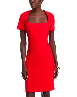 BOSS - Domingana Square Neck Sheath Dress