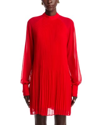 Dolumi High Neck Blouson Sleeve Dress