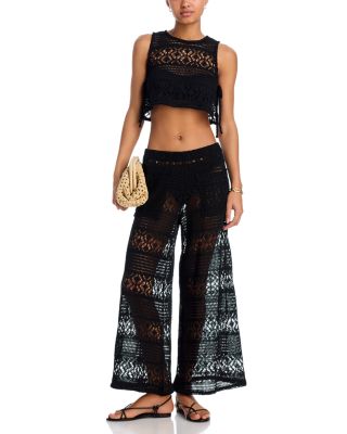 Palmacea - Zuria Crochet Cover Up Tank Top & Yera Crochet Cover Up Wide Pants