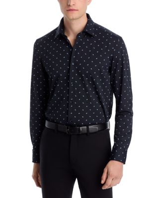 BOSS - Hank Kent Nylon Stretch Slim Fit Button Down Shirt