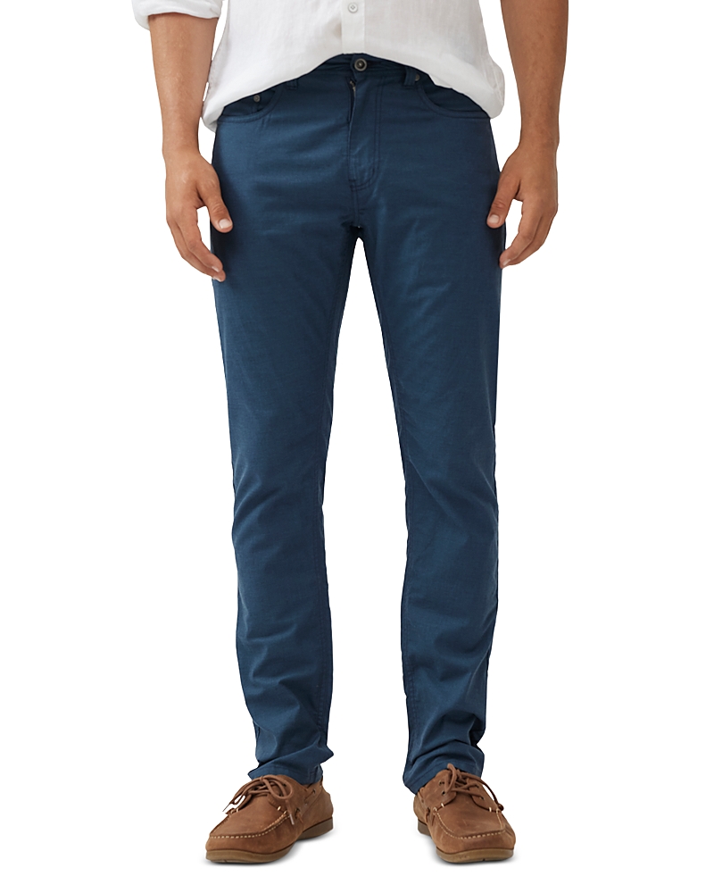 Rodd & Gunn Straight Leg Stretch Cotton Pants In Bluestone
