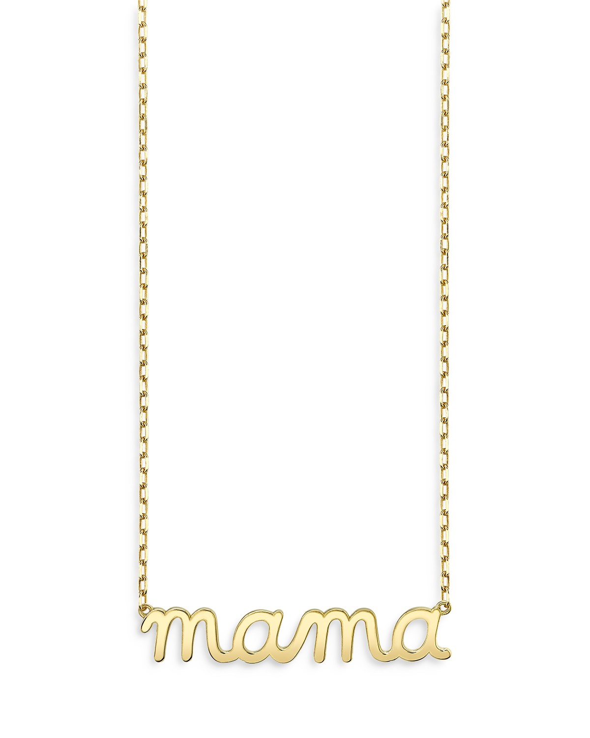 Sydney Evan 14K Yellow Gold Pure Mama Script Pendant Necklace, 18