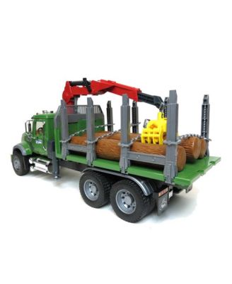  1/16th Mack Granite Log Truck with Knuckleboom Grapple Crane - Ages 5-7