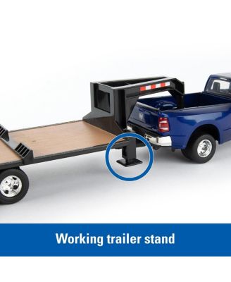  Unisex 1/32 RAM Dually Quad Cab with Lowboy &amp; New Holland Skid Steer Toy - Ages 2-4